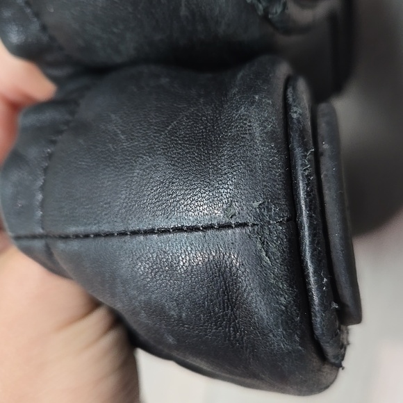 Tory Burch Women Minnie Logo Black Leather Ballet Flats Shoes Sz 7 - Picture 9 of 15